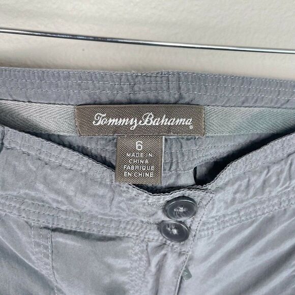 Tommy Bahama gray silk drawstring button up joggers size 6 - Picture 4 of 7